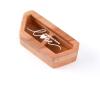 Custom Ring Box for Wedding – Personalized Engraved Bearer Rings Box – Wood Double Engagement Ring Holder with Name – Acrylic Wedding Ceremony Rustic Jewelry Gift Box (Oak, Double Acrylic)(Light)