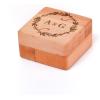 Custom Ring Box for Wedding – Personalized Engraved Bearer Rings Box – Wood Double Engagement Ring Holder with Name – Acrylic Wedding Ceremony Rustic Jewelry Gift Box (Oak, Double Acrylic)(Dark)
