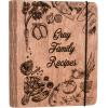 ENJOY THE WOOD Personalized Recipe Book Binder – Wooden Blank Family Cookbook Journal to Write in Your Own Recipes – Customized Recipe Binder, Recipe Books to Write in Hardcover(Medium (A5), Tomatoes)(Large (A4))