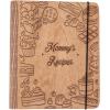 Enjoy The Wood Personalized Recipe Book Binder – Wooden Blank Family Cookbook Journal to Write in Your Own Recipes – Customized Recipe Binder, Recipe Books to Write in, Hardcover (Medium (A5), Cakes)(Medium (A5))