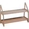 Wood Open Shelf for Kids Montessori Furniture Toy Storage Playroom Nursery Gift Toddler Baby Room Decor 2nd 3rd Birthday Shelves Toys Minimalist Kid Organizer (Small, Natural)(Pink)