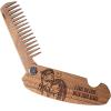Beard Comb Personalized Gifts Anniversary Gift Wooden Brush Custom Comb Groomsmen Gift Hair Brush Pocket Brush Birthday Gift for Boyfriend (Walnut, The Bearded Man)(Walnut)