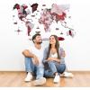 ENJOY THE WOOD 2D World Map Wall Art Living Room Decor Housewarming Gift for Home Wooden Wall Map Birthday Gift 5th Gift Travel Decor (Cappuccino, Medium)(Urban)