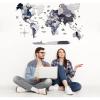 ENJOY THE WOOD 2D World Map Wall Art Living Room Decor Housewarming Gift for Home Wooden Wall Map Birthday Gift 5th Gift Travel Decor (Cappuccino, Medium)(Nordic)