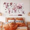 ENJOY THE WOOD 2D World Map Wall Art Living Room Decor Housewarming Gift for Home Wooden Wall Map Birthday Gift 5th Gift Travel Decor (Cappuccino, Medium)(Cappuccino)