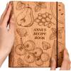 ENJOY THE WOOD Personalized Recipe Book Binder – Wooden Blank Family Cookbook Journal to Write in Your Own Recipes – Customized Recipe Binder, Recipe Books to Write in Hardcover(Medium (A5), Tomatoes)(Medium (A5))