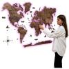 Enjoy The Wood 3D LED Wood World Map 3.0 – Wall Art Modern Home Decor Gifts – LED Lighting Wall Decor Housewarming Gift Idea – Travel Wooden Maps with Backlighting All Size (Dark Walnut)(Dark Walnut)