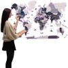 Enjoy The Wood 3D LED Wood World Map 3.0 – Wall Art Modern Home Decor Gifts – LED Lighting Wall Decor Housewarming Gift Idea – Travel Wooden Maps with Backlighting All Size (Dark Walnut)(Nordik)
