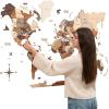 Enjoy The Wood 3D Wood World Map Wall Art Large Wood Wall Décor Housewarming Gift Idea Art World Travel Map For Home & Kitchen or Office (Oak, L, Unframed)(Multicolor)