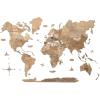 Enjoy The Wood 3D Wood World Map Wall Art Large Wood Wall Décor Housewarming Gift Idea Art World Travel Map For Home & Kitchen or Office (Oak, L, Unframed)(Terra)