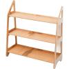 Wood Open Shelf for Kids Montessori Furniture Toy Storage Playroom Nursery Gift Toddler Baby Room Decor 2nd 3rd Birthday Shelves Toys Minimalist Kid Organizer (Small, Natural)(White)