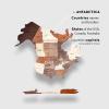 ENJOY THE WOOD 3D Wood World Map Wall Art Large Wood Wall Décor Housewarming Gift Idea Wood Wall Art World Travel Map For Home & Kitchen or Office (Medium, Oak)(Multicolored)