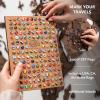 ENJOY THE WOOD 3D Wood World Map Wall Art Large Wood Wall Décor Housewarming Gift Idea Wood Wall Art World Travel Map For Home & Kitchen or Office (Medium, Oak)(Dark Walnut)