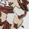 ENJOY THE WOOD Wooden Map Wall Decor Colored Wood World Maps for Wall with Rivers and Lakes – Travel The World Map Art Decor Housewarming Gift Idea (Azure, M)(Cappuccino)