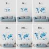 ENJOY THE WOOD Wooden Map Wall Decor Colored Wood World Maps for Wall with Rivers and Lakes – Travel The World Map Art Decor Housewarming Gift Idea (Azure, M)(Azure)