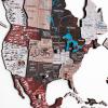 ENJOY THE WOOD Wooden Map Wall Decor Colored Wood World Maps for Wall with Rivers and Lakes – Travel The World Map Art Decor Housewarming Gift Idea (Azure, M)(Urban)