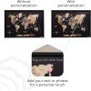 ENJOY THE WOOD Wooden World Map on Board with LED Backlight 2.0 – Handmade World Maps for Wall with Frame – Personalizable Travel Map with Pins for Living Room, Office or Bedroom (Multicolor, Medium)(Multicolor)