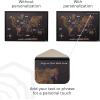 ENJOY THE WOOD Wooden World Map on Board with LED Backlight 2.0 – Handmade World Maps for Wall with Frame – Personalizable Travel Map with Pins for Living Room, Office or Bedroom (Multicolor, Medium)(Dark Walnut)