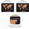ENJOY THE WOOD Wooden World Map on Board with LED Backlight 2.0 – Handmade World Maps for Wall with Frame – Personalizable Travel Map with Pins for Living Room, Office or Bedroom (Multicolor, Medium)(Oak)