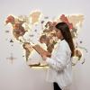 Enjoy The Wood 3D Wood World Map LED 3.0 Wall Art Modern Home Decor Gifts LED Lighting Wall Decor Housewarming Gift (Light)(Fusion)