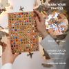 Enjoy The Wood 3D Wood World Map LED 3.0 Wall Art Modern Home Decor Gifts LED Lighting Wall Decor Housewarming Gift (Light)(Fusion)