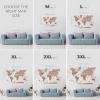 Enjoy The Wood 3D Wood World Map LED 3.0 Wall Art Modern Home Decor Gifts LED Lighting Wall Decor Housewarming Gift (Light)(Terra)