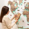 Enjoy The Wood 3D Wood World Map LED 3.0 Wall Art Modern Home Decor Gifts LED Lighting Wall Decor Housewarming Gift (Light)(Terra)