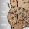 Enjoy The Wood 3D Wood World Map Wall Art Large Wall Décor – World Travel Map – Any Occasion Gift Idea – Wall Art for Home & Kitchen or Office (Small, Dark Walnut)(Terra)