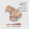 Enjoy The Wood 3D Wood World Map Wall Art Large Wall Décor – World Travel Map – Any Occasion Gift Idea – Wall Art for Home & Kitchen or Office (Small, Dark Walnut)(Terra)
