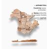 Enjoy The Wood 3D Wood World Map Wall Art Large Wood Wall Décor Housewarming Gift Idea Art World Travel Map For Home & Kitchen or Office (Light, 3XL)