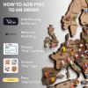 Enjoy The Wood 3D Wood World Map Wall Art Large Wood Wall Décor Housewarming Gift Idea Art World Travel Map For Home & Kitchen or Office (Light, 3XL)