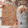 Enjoy The Wood 3D Wood World Map Wall Art Large Wood Wall Décor Housewarming Gift Idea Art World Travel Map For Home & Kitchen or Office (Medium, Dark Walnut)(Multicolored)