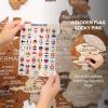 Enjoy The Wood 3D Wooden European Map Wall Art – Handmade Wooden Map of Europe with Country Borders – Modern Travel Poster with Pins Decor, Gift for Couples & Families (Cappuccino, Large)(Multicolor)