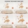 Enjoy The Wood 3D Wooden European Map Wall Art – Handmade Wooden Map of Europe with Country Borders – Modern Travel Poster with Pins Decor, Gift for Couples & Families (Cappuccino, Large)(Light)