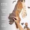 Enjoy The Wood 3D Wooden European Map Wall Art – Handmade Wooden Map of Europe with Country Borders – Modern Travel Poster with Pins Decor, Gift for Couples & Families (Cappuccino, Large)(Multicolor)