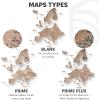 Enjoy The Wood 3D Wooden European Map Wall Art – Handmade Wooden Map of Europe with Country Borders – Modern Travel Poster with Pins Decor, Gift for Couples & Families (Cappuccino, Large)(Terra)