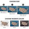 Enjoy The Wood Framed 3D Wood USA Map Wall Art Large Wall Décor – United States Travel – US Map On Board- Any Occasion Gift Idea – Wall Art for Home & Kitchen or Office (Cork)(Terra)