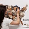Enjoy The Wood Framed 3D Wood USA Map Wall Art Large Wall Décor – United States Travel – US Map On Board- Any Occasion Gift Idea – Wall Art for Home & Kitchen or Office (Cork)(Multicolor)