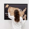 Enjoy The Wood Framed 3D Wood USA Map Wall Art Large Wall Décor – United States Travel – US Map On Board- Any Occasion Gift Idea – Wall Art for Home & Kitchen or Office (Cork)(Gold)