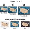 Enjoy The Wood Framed 3D Wood USA Map Wall Art Large Wall Décor – United States Travel – US Map On Board- Any Occasion Gift Idea – Wall Art for Home & Kitchen or Office (Cork)(Gold)