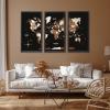 Enjoy The Wood Framed World Map Wall Art Wood Travel Decor 3D World Map On Board 3 Panels Wall Rustic Decoration Housewarming Gift (Medium, Triptych, Cruise)(Multicolor)