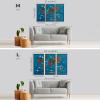 Enjoy The Wood Framed World Map Wall Art Wood Travel Decor 3D World Map On Board 3 Panels Wall Rustic Decoration Housewarming Gift (Medium, Triptych, Cruise)(Dark Walnut)