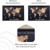 Enjoy The Wood Framed World Map Wall Art Wood Travel Decor 3D World Map On Board Wall Rustic Decoration Housewarming Gift (Medium, Board, Aqua)(Terra)