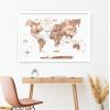 Enjoy The Wood Framed World Map Wall Art Wood Travel Decor 3D World Map On Board Wall Rustic Decoration Housewarming Gift (Medium, Board, Aqua)(Terra)