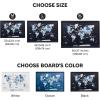 Enjoy The Wood Framed World Map Wall Art Wood Travel Decor 3D World Map On Board Wall Rustic Decoration Housewarming Gift (Medium, Board, Mystery)(Aqua)