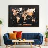 Enjoy The Wood Framed World Map Wall Art Wood Travel Decor 3D World Map On Board Wall Rustic Decoration Housewarming Gift (Medium, Board, Mystery)(Multicolor)