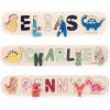 Enjoy The Wood Wooden Name Puzzle for Kids Personalized Gifts Custom Name Puzzle Baby for Toddlers 1-3 Years Old Baby Name Puzzle Room Decor Montessori Name Puzzle Gift Boys and Girls(Design)