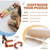 Enjoy The Wood Wooden Name Puzzle for Kids Personalized Gifts Custom Name Puzzle Baby for Toddlers 1-3 Years Old Baby Name Puzzle Room Decor Montessori Name Puzzle Gift Boys and Girls(Design)