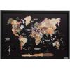 ENJOY THE WOOD Wooden World Map on Board with LED Backlight 2.0 – Handmade World Maps for Wall with Frame – Personalizable Travel Map with Pins for Living Room, Office or Bedroom (Multicolor, Medium)(Multicolor)