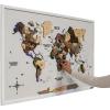 ENJOY THE WOOD Wooden World Map on Board with LED Backlight 2.0 – Handmade World Maps for Wall with Frame – Personalizable Travel Map with Pins for Living Room, Office or Bedroom (Multicolor, Medium)(Smokey)